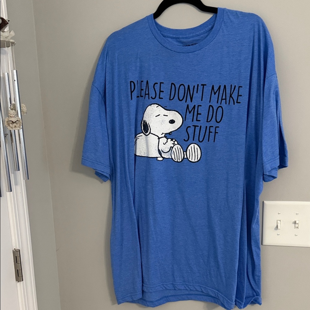 Peanuts Blue Snoopy Dog Tee